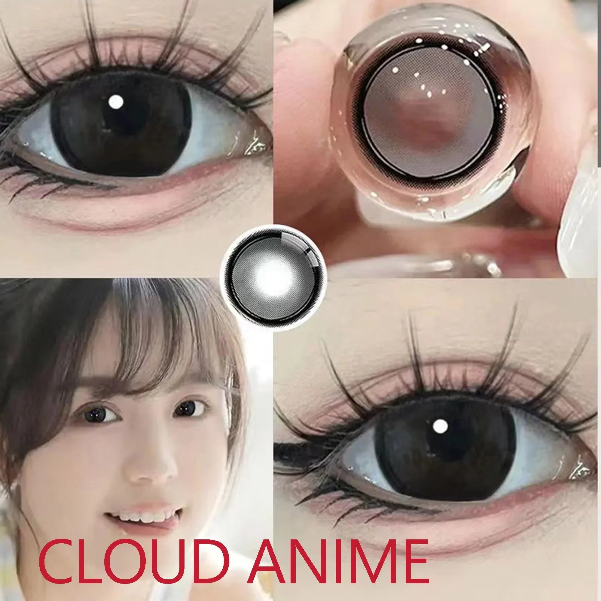BXOXO Coslens Black Cosmetic 14.00mm Color Soft Contacts Lenses for Eyes Anime Accessories линзы для глаз цветные Cloud Anime Eyes