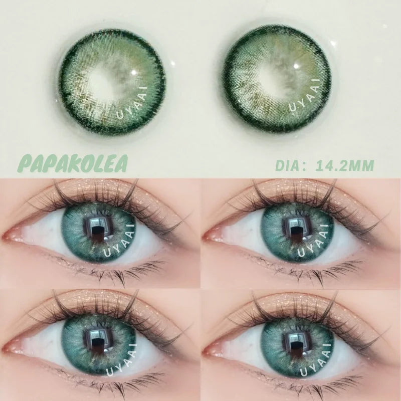 BXOXO Natural Colored Contact Blue Lens Purple Fashion Lenses Korean Student Beauty Green Lens Pink Pupils for Eyes Yearly Use