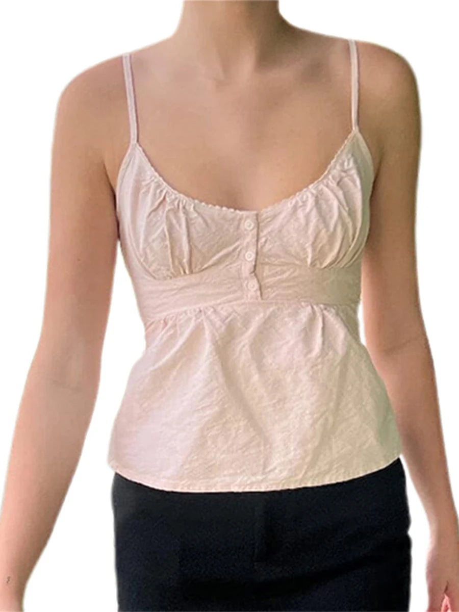 BXOXO Y2k Coquette Babydoll Crop Peplum Camisole Women Cute Lace Ruffle Trim Low Cut Floral Gingham Spaghetti Strap Tank Going Out Top