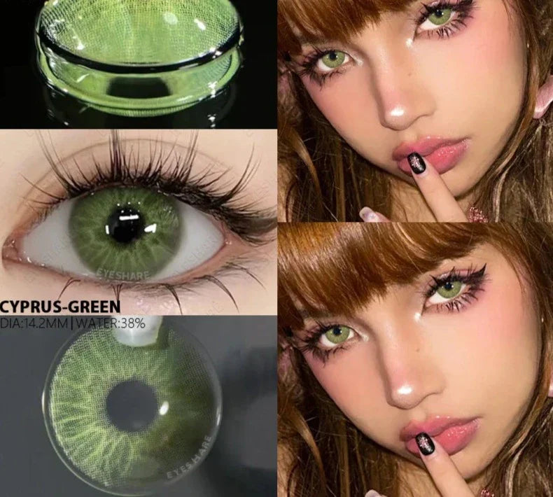 BXOXO 1 Pair New Natural Colored Contact Lenses for Eyes Fashion Blue Eye Lenses Brown Lenses Yearly Lenses Green Eye Lenses