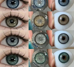 BXOXO Natural Colored Contact Lenses for Eyes 1pair New Contact Lenses Blue Colorful Lenses Green Lenses Fashion Colored Lens