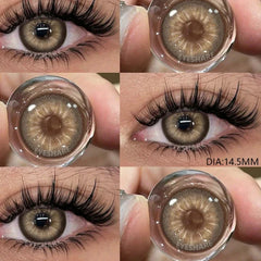 BXOXO Brown Color Contact Lenses with Diopters Korean Fashion Colored Lenses Myopia Natural Color Lens Eyes Graduated