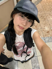 BXOXO 2000s Aesthetic T Shirt Women Short Sleeve Slim Print Graphic Tops Y2k Vintage Grunge Tops Streetwear American Retro