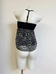 BXOXO Women Clothing Summer Crop Tops 2024 Ropa Mujer Halter Backless TLoose Vest Sweet Korean Camis Korean Leopard Print Sexy Tanks