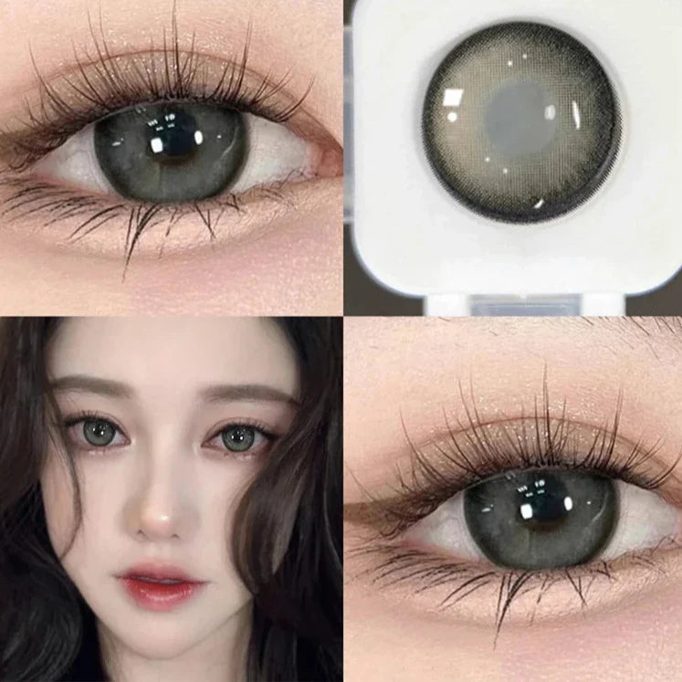 BXOXO Contact Lenses Big Black Eyes Cosmetic Contacts Lenses Beautiful Yearly Colored Contact natural Lenses for eyes 2pcs/Pair