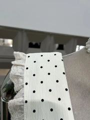 BXOXO Summer Elegant Young Girls Dress Polka Dot Bow Design Mini Club Dresses Appropriate Chic Sexy Party Outfits 2025 New Arrival