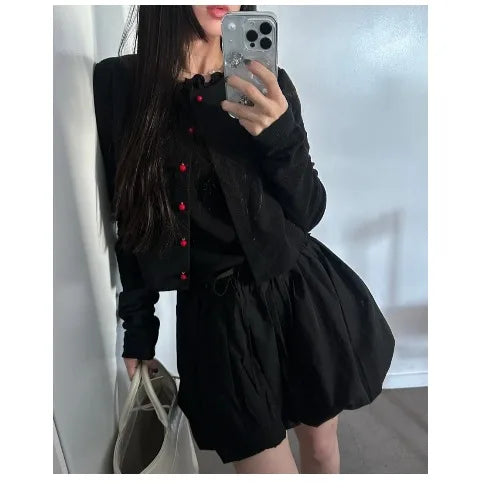Bxoxo Chic Spring ort Pumpkin Skirt Gathered Waist Tie Belted  Skirt Pants Spring Faion Ladies' f Skirt Polyester Fiber