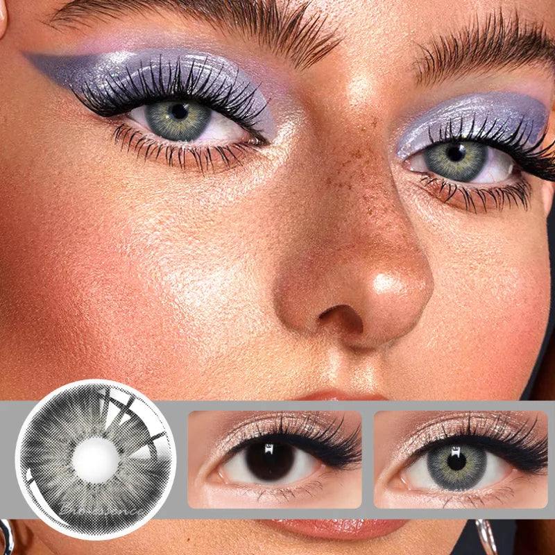 BXOXO 1 Pair Colored Contact Lenses Natural Look Brown Eye Lenses Gray Contact Blue Lenses Fast Delivery Green Eye Lenses