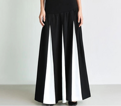 BXOXO Casual Loose Patchwork A-line Long Skirt Streetwear y2k High Waist Skirts for Women Korean Fashion Ladies Bottoms Summer
