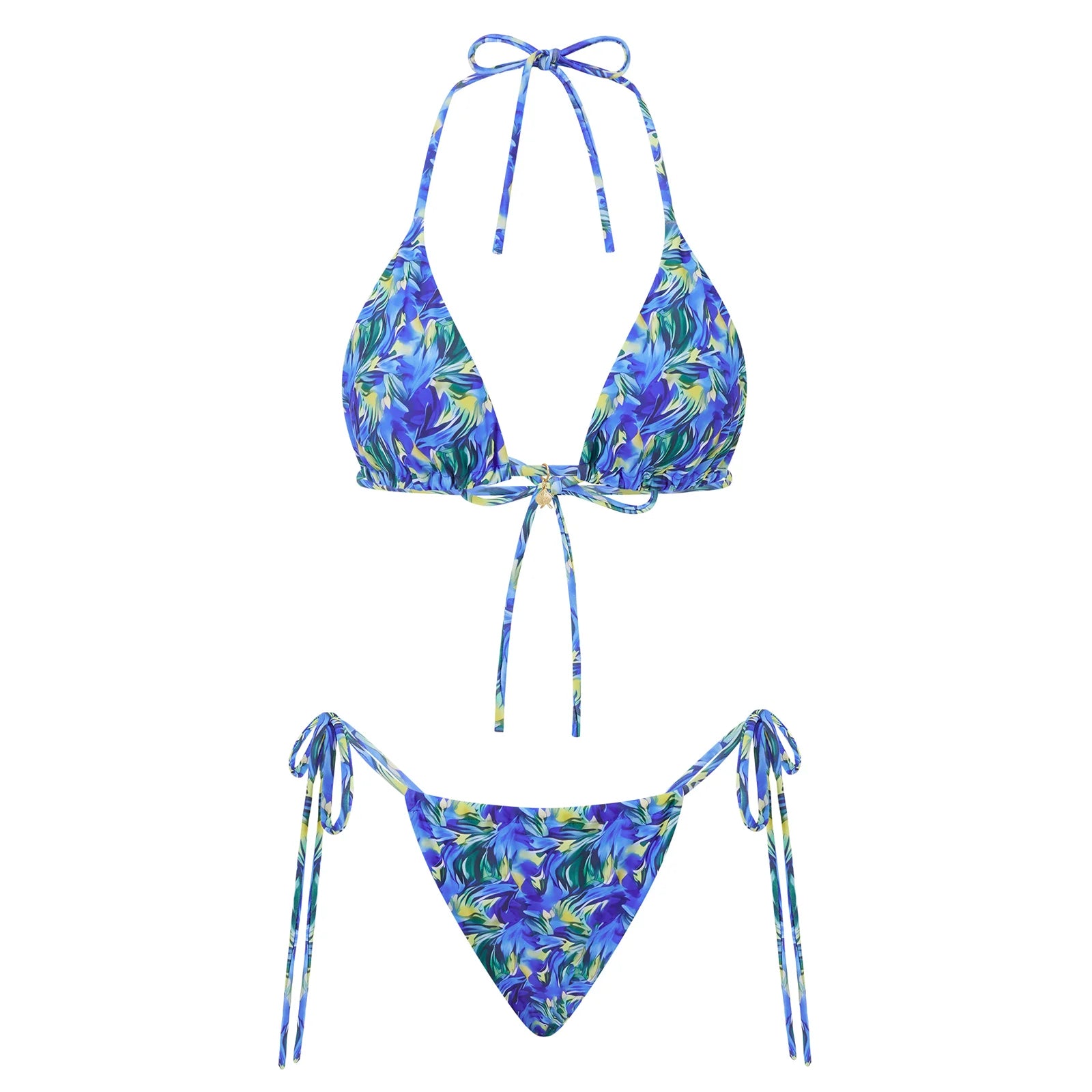 BXOXO Women 2 Pieces Bikini Swimsuit Spaghetti Strap Top Tie Side Triangle G-Thong Bathing Suit Beach Holiday Swimwear