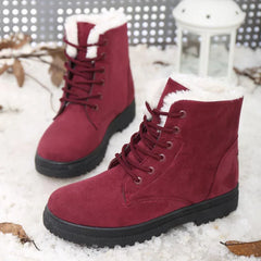 BXOXO Women Boots Snow Plush Women Shoes Platform Boots For Women Fashion Keep Warm Women's Boots Flat New Botas Mujer Winter Shoes