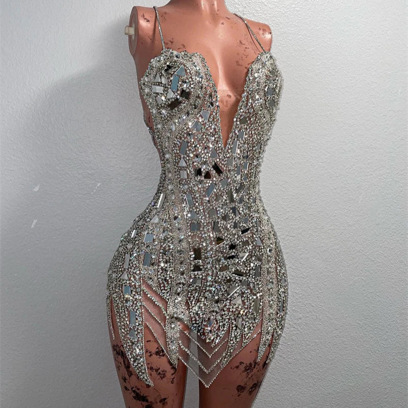 BXOXO Silver Sweetheart Short Prom Dress For Black Girls Beaded Crystal Birthday Party Gowns Mini Cocktail Homecoming Customized