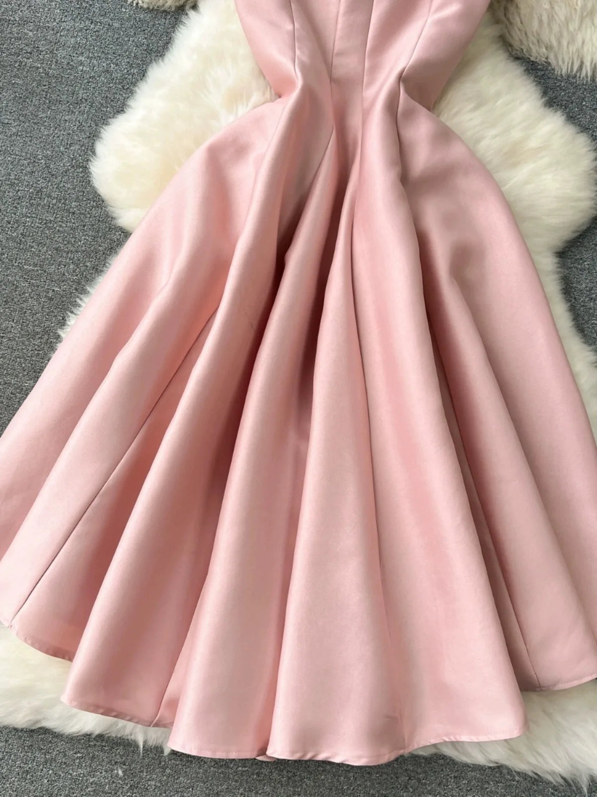 BXOXO Harajpoo Elegant French Socialite Style Sweet Pink Suspender Dress Women Spring Summer A-line Tea Break Formal Vestidos