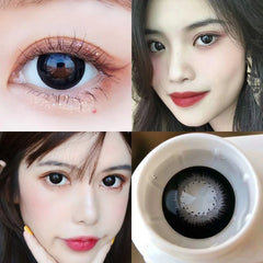 BXOXO 2pcs/Pair Contact Lenses Fast Shipping Big Black Lenses for Eyes Beauty Pupils Comestic Eye Color Lens 14.5mm/14.2mm