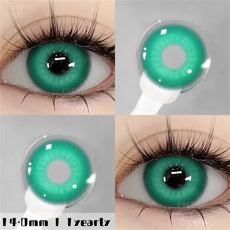 BXOXO New Fashion Color Contact Lenses for Eyes Anime Blue Eyes Contacts Lense Colorful Makeup Eyes Lenses Yearly 2pcs/pair