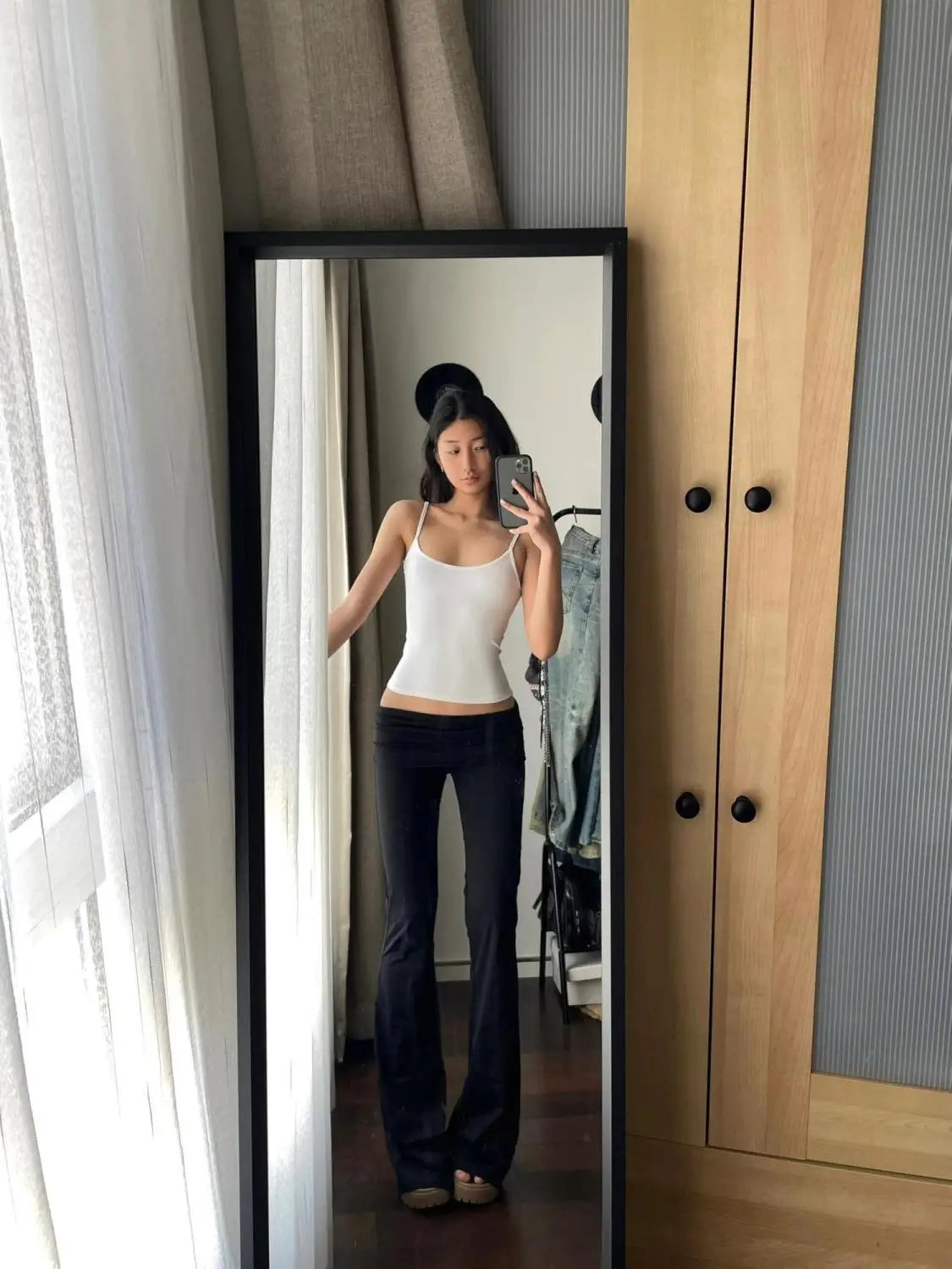 Bxoxo Gray High Waist Basic Flared Pants Solid Color Jogging Fitness Yoga Trousers Slim Korean Fashion Casual Streetwear Lady