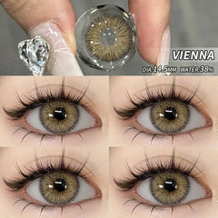 BXOXO 1 Pair New Fashion Blue Color Contact Lenses for Eyes Natural Brown Eyes Contacts Lenses Yearly Gray Colorful Eyes Lens