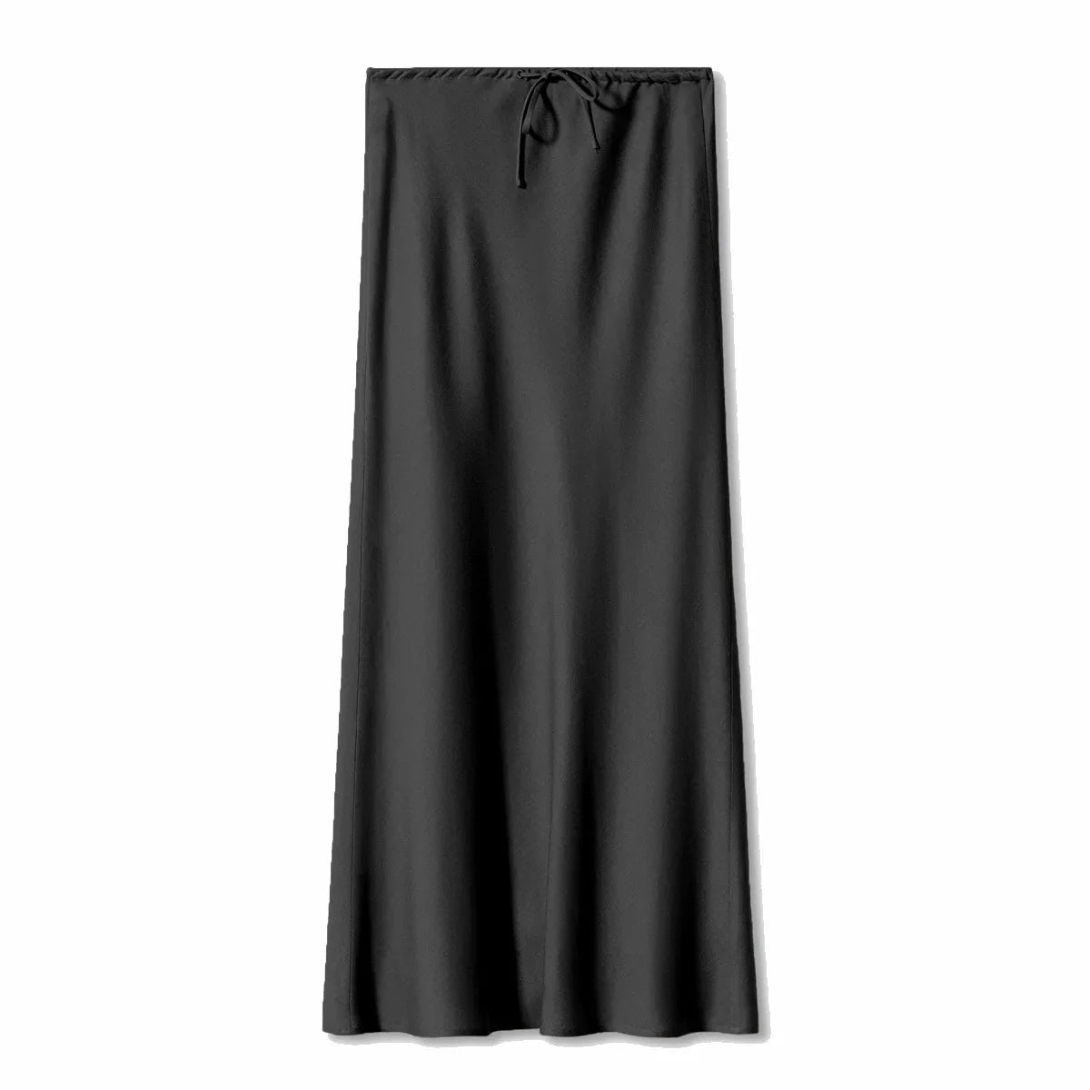 Bxoxo Grey High Waist Skirts for Women Fashion Temperament Elegant Black Satin Skirt Classics Versatile Slim Long Skirt Summer New