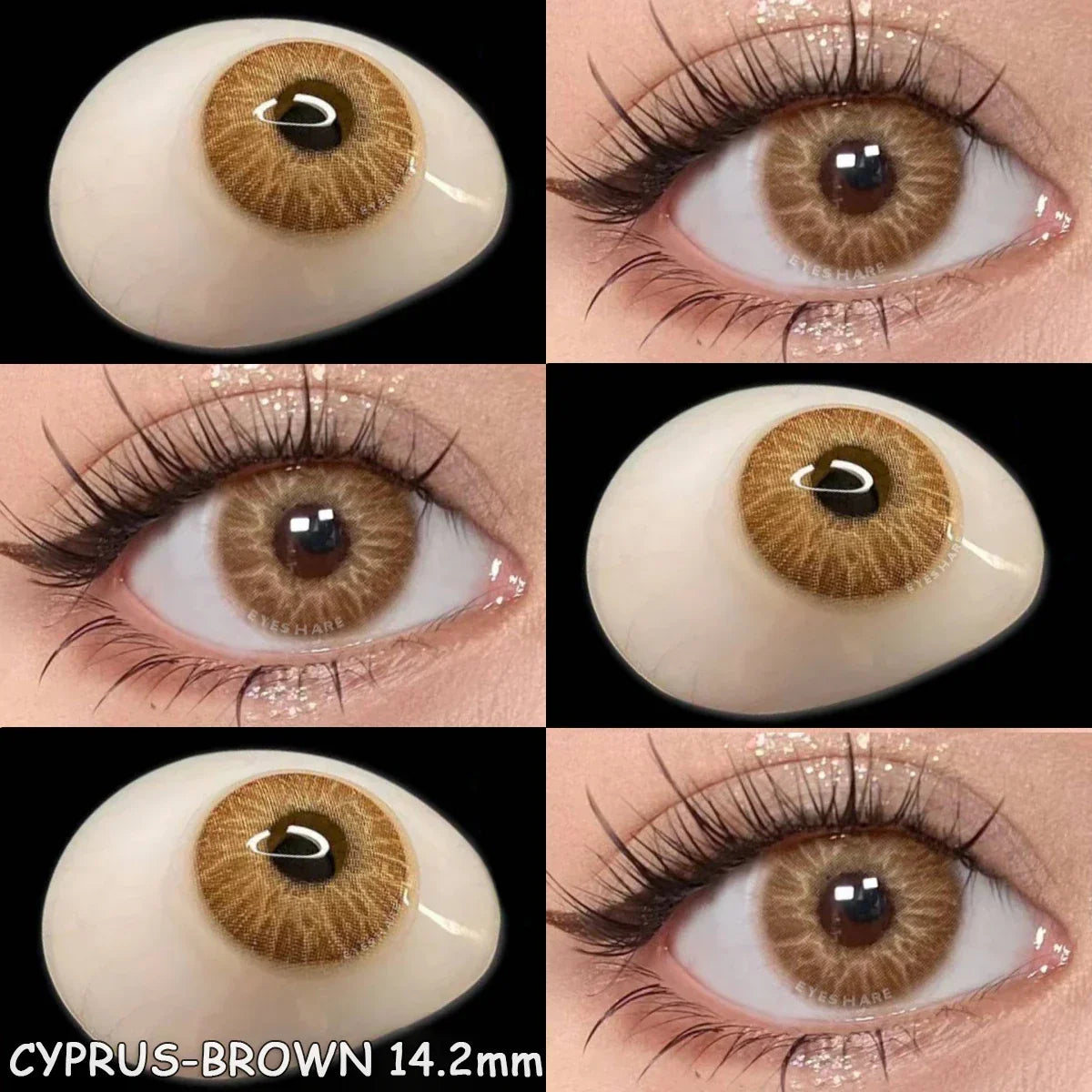 BXOXO 2pcs New Colored Contacts Lenses Natural Blue Lense Brown Eye Contacts Lenses Yearly Use Fashion Lenses Beauty Pupils