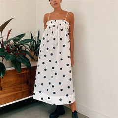 BXOXO Y2k Polka Dot Smocked Tiered Maxi Dress Bow Tie Shoulder Boho Midi Sun Dress Casual Beach Long Dresses for Women