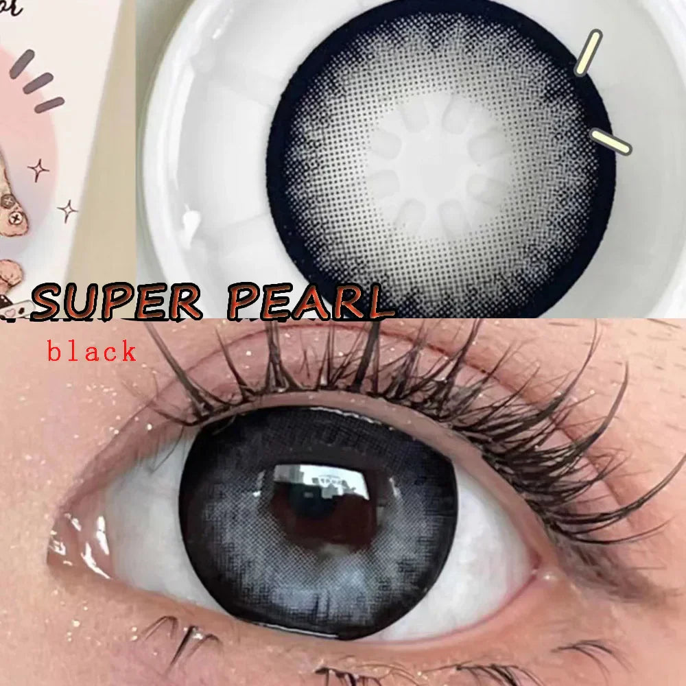 BXOXO 14.50mm Soft Contacts Lenses with Power for Eye Colors Dolly Eyewear Accessories линзы для глаз цветные Orange Bubble