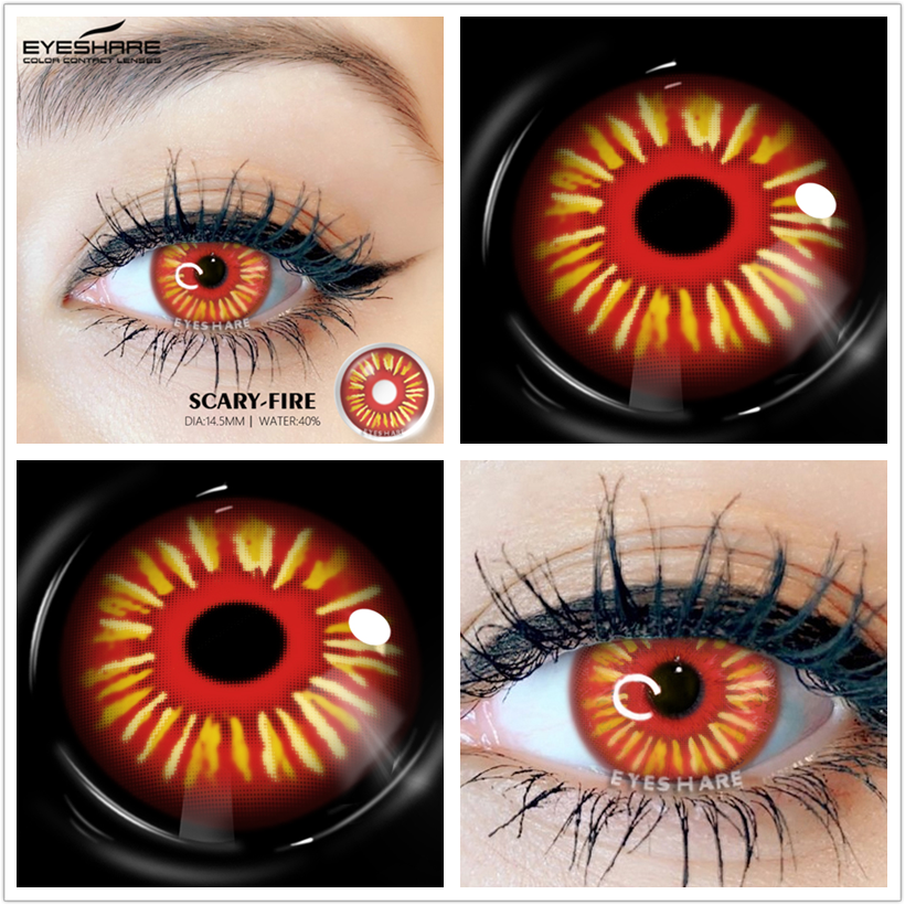 BXOXO Color Contact Lenses For Eyes Anime Cosplay Colored Lenses Blue Purple Multicolored Lenses Contact Lens Beauty Makeup