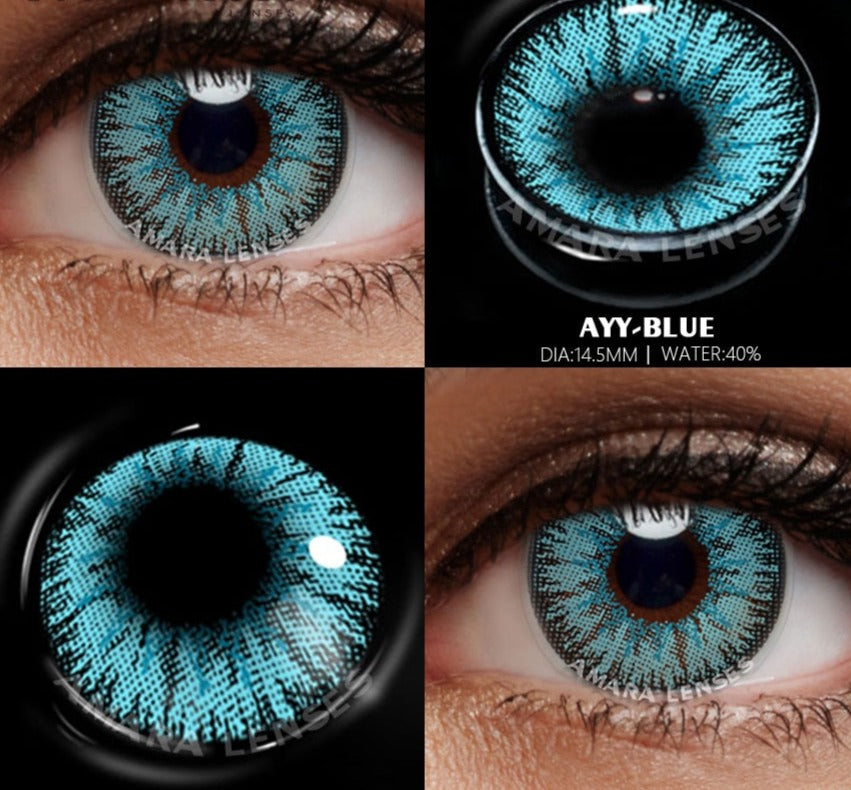 BXOXO Blue Color Contact Lenses for Eyes Cosplay Yearly Makeup Halloween Beauty Color Contact Lenses Free Shipping