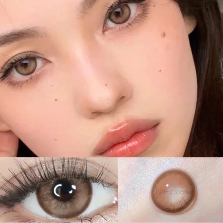 BXOXO Contact Lenses for Eyes with Degree 1 Pair Big Eye Lenses Brown Lenses Fog Pearl Lens Korean Lenses Natural Lenses