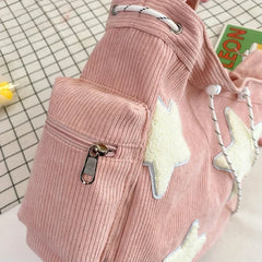 BXOXO Girls Cute Star Print Shoulder Bags Women Japanese Casual Fashion Crossbody Bag Y2k Streetwear Tote Bags for College Student