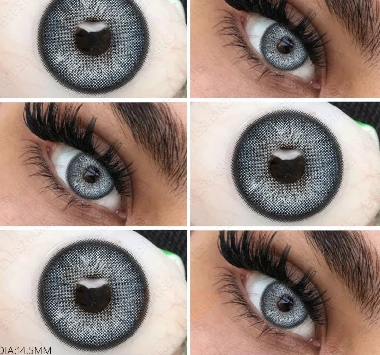 BXOXO 1pair Fashion Colored Lenses Gray Pupils Lens Green Contact Lenses Brown Lenses Yearly Cosmetics Blue Contacts for Eyes