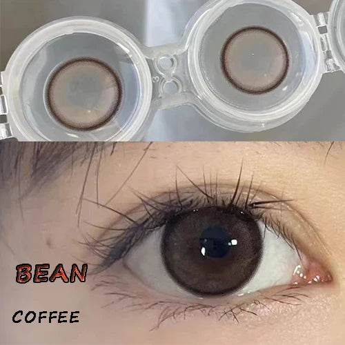 BXOXO Coslens Eye Glasses 14.20mm Contact Lenses with Power Women Men lentes de contacto Apple Crumble
