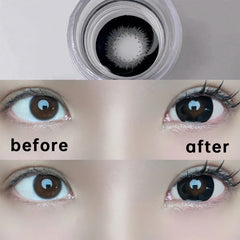 BXOXO 2pcs/Pair Contact Lenses Fast Shipping Big Black Lenses for Eyes Beauty Pupils Comestic Eye Color Lens 14.5mm/14.2mm