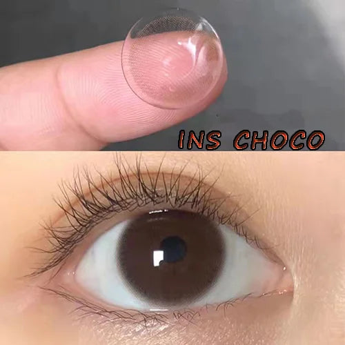 BXOXO 14.00mm Natural Glasses Accessories Cosmetic Color Soft Contacts Lenses for Eyes линзы для глаз цветные Cold Pear