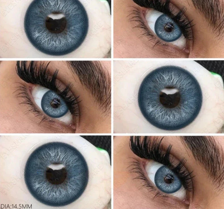 BXOXO 1pair Fashion Colored Lenses Gray Pupils Lens Green Contact Lenses Brown Lenses Yearly Cosmetics Blue Contacts for Eyes