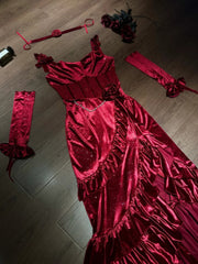 BXOXO Sexy Mermaid Spaghetti Straps Burgundy Christmas Dress Velvet Prom Dresses Birthday Outfits HOT1171
