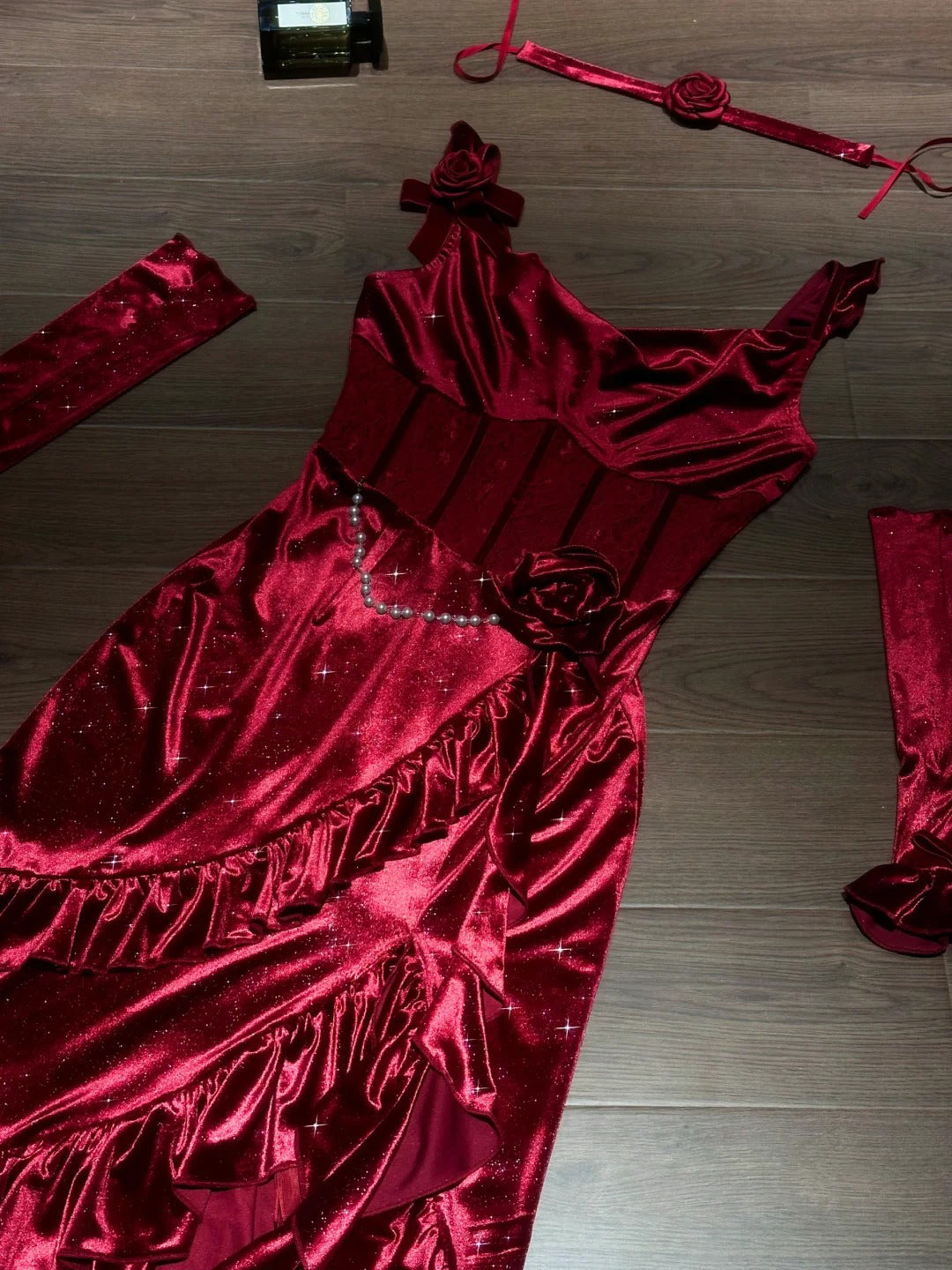 BXOXO Sexy Mermaid Spaghetti Straps Burgundy Christmas Dress Velvet Prom Dresses Birthday Outfits HOT1171