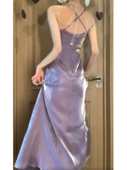 BXOXO - Sexy A line Spaghetti Straps Grape Women's Beach Dress Slit Vacation Dresses Birthday Dress HOT1224