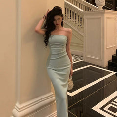 BXOXO Classy Sheath Strapless Sleeveless Mint Green Prom Dresses Birthday Outfits HOT841