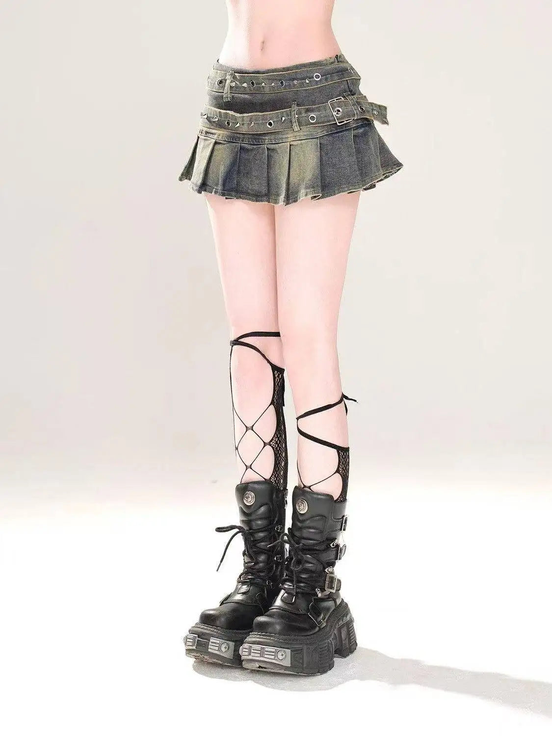 Bxoxo Black Gothic Mini Skirt Woman Y2K Korean Fashion High Street Aesthetic Elegant Retro A-line Mini Denim Skirt Outfits 2025