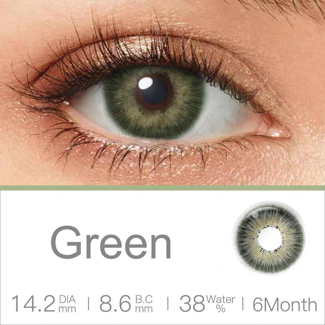 BXOXO 1 Pair Natural Colored Contact Lenses Gray Eye Lens Brown Contacts Beauty Pupils Makeup Color Lens With Free Lens Case