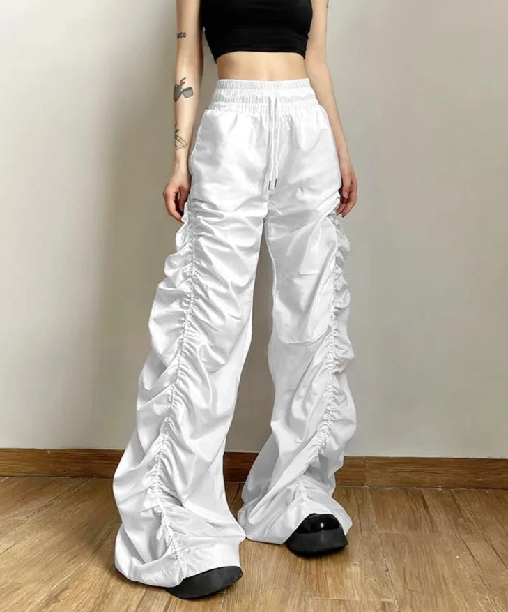 BXOXO Fashion Trend Personalized Self-Confidence Avant-Garde Cool All-Match Casual Loose Girl High Waist Wide Leg Lantern Pants