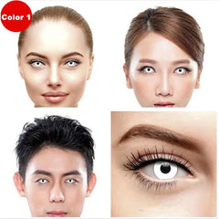 BXOXO Colored Contact Lenses for Eyes White Lenses Cosplay Contact Lenses Crazy Lenses Halloween Eyes Lens Black Lenses