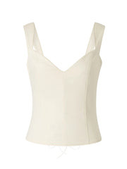 BXOXO Ladies Sleeveless V Neck Crop Top Off Shoulder Solid Color Casual Party Summer Sling Tank Camisole for Women