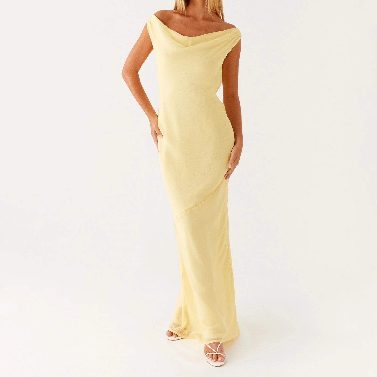 BXOXO Women's Sexy Chiffon Halter Maxi Dress Ruched Tie Dye Plunge Neck Long Dresses Semi Sheer Summer Bohemian Sundress