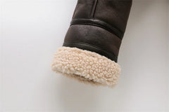 Bxoxo New Woman's Fashion Thick Warm Faux Shearling Jacket Coat Vintage Long Sleeve Belt Hem Female Outerw