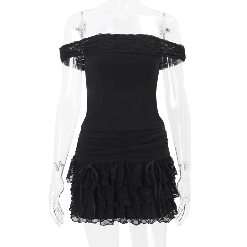 Bxoxo Off Shoulder Solid Sexy Fashion Backless Strapless Fairycore Skirt Set 2025 Spring New Prom Party Evening 2 Pieces Set