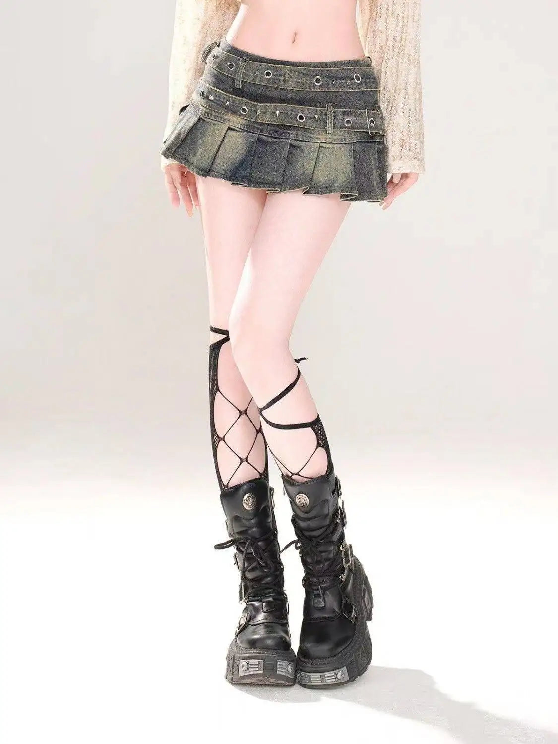Bxoxo Black Gothic Mini Skirt Woman Y2K Korean Fashion High Street Aesthetic Elegant Retro A-line Mini Denim Skirt Outfits 2025