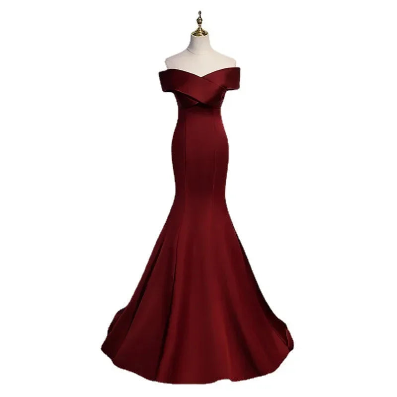 BXOXO Fashion Party Evening Dresses Women Sexy V-neck Off The Shoukder Weddding Prom Dresss Mesh Bow Bodycon Fishtail Vestido