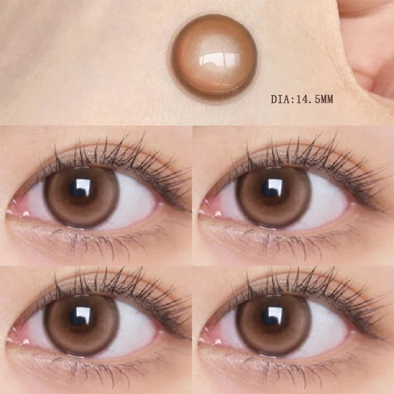 BXOXO 1 Pair Natural Color Contact Lenses for Eyes with Myopia Diopter High Quality Eyes Color Lens Makeup Yearly Fast Shipping