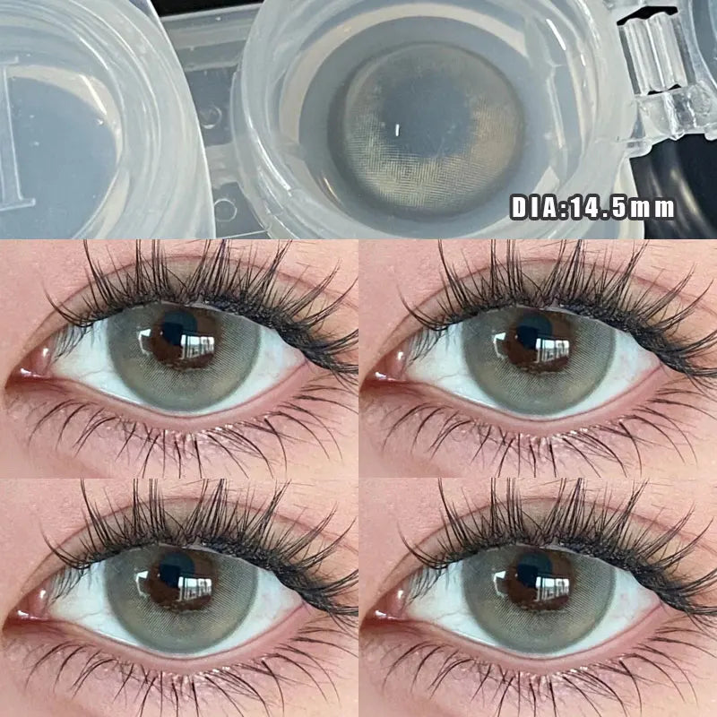 BXOXO 2Pcs Nature Colored Contact Lenses with Prescription Myopia Degree0.00-8.00 For 2024 New Lens Korean Hot Sale